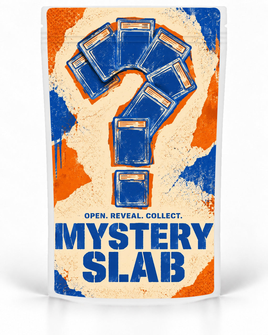Blue Stencil – Labelled mystery slab bag mockup by POP 1 Prints
