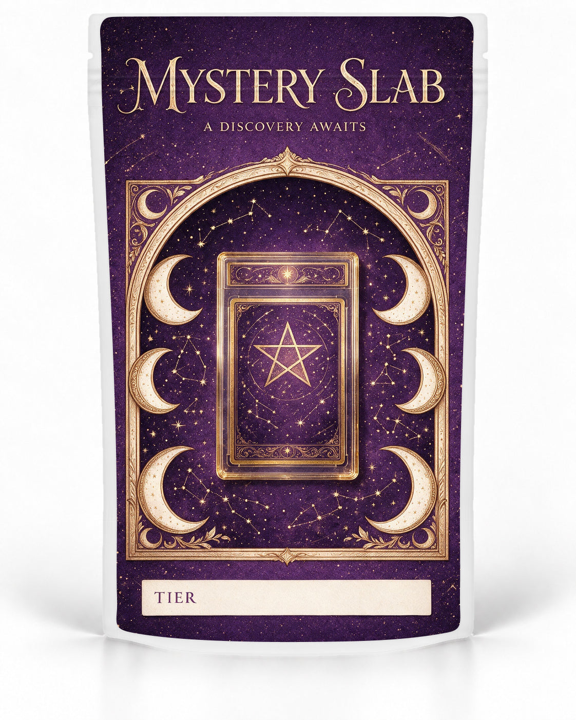 Celestial – Labelled mystery slab bag mockup by POP 1 Prints