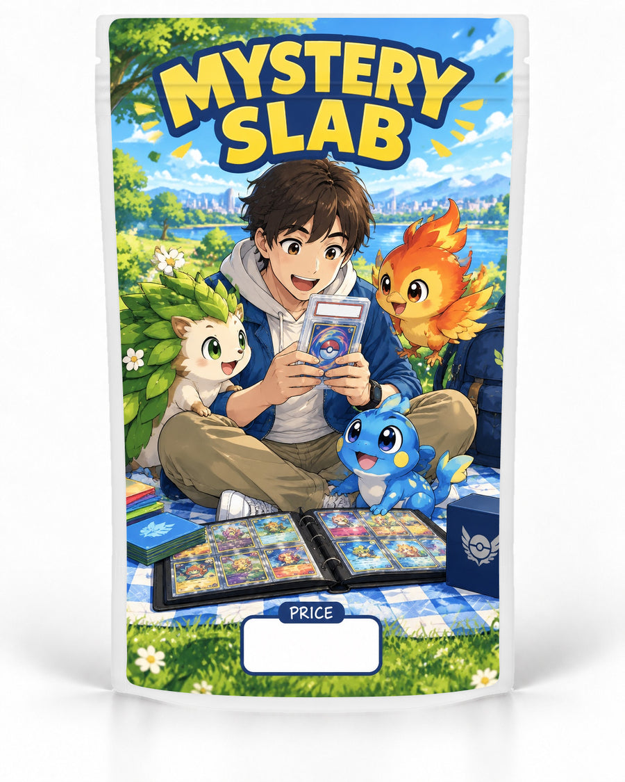 Collector Picnic labelled Mystery Slab bag for TCG graded-card packaging
