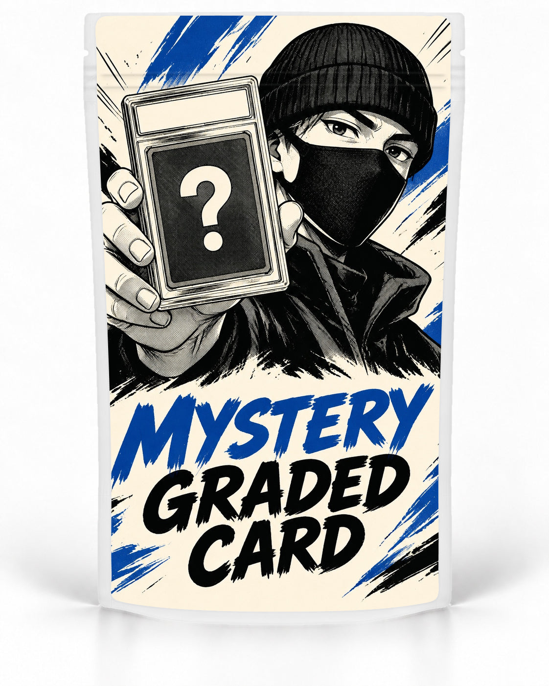 Masked Collector – Labelled mystery slab bag mockup by POP 1 Prints