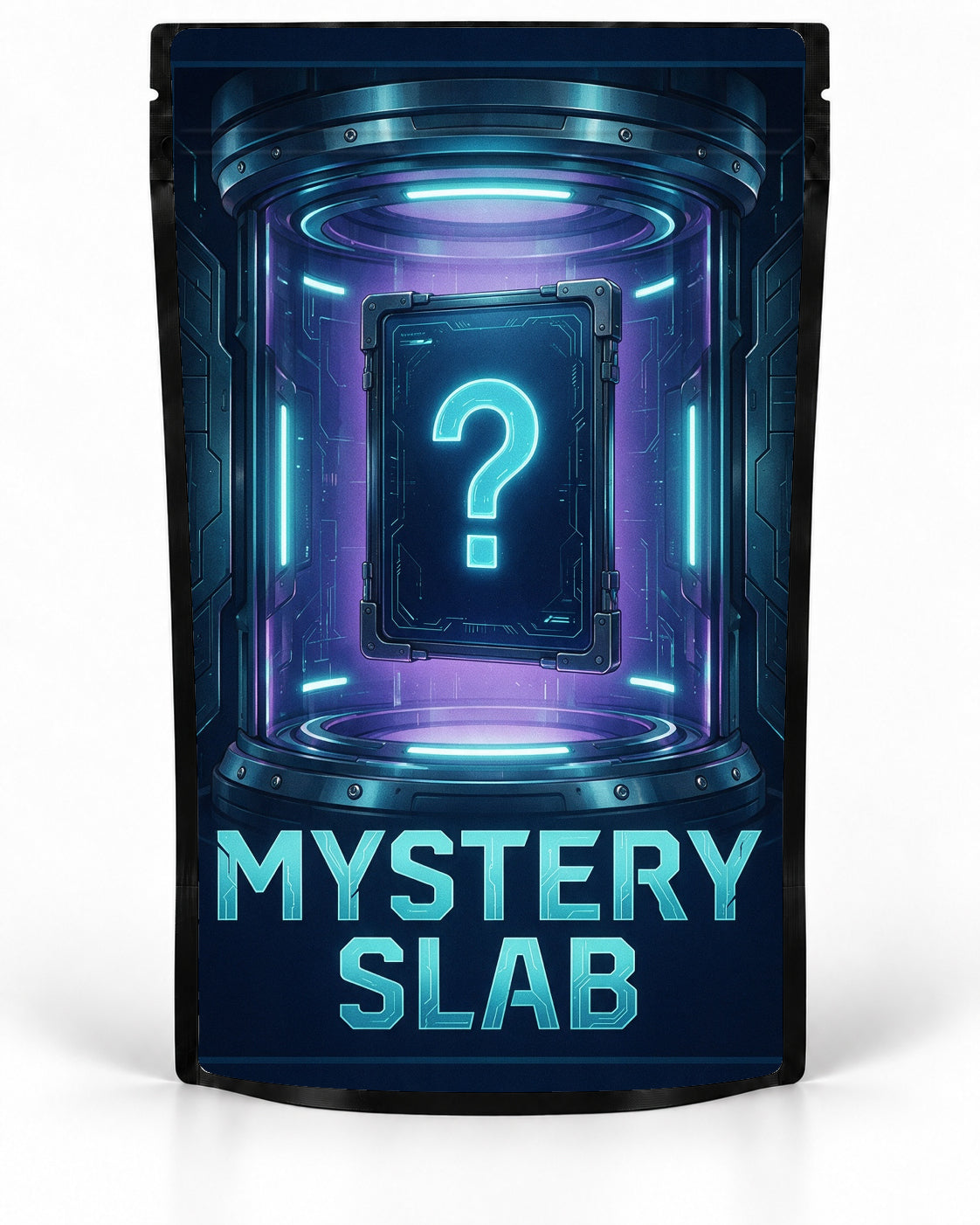 Neon Chamber – Labelled mystery slab bag mockup by POP 1 Prints