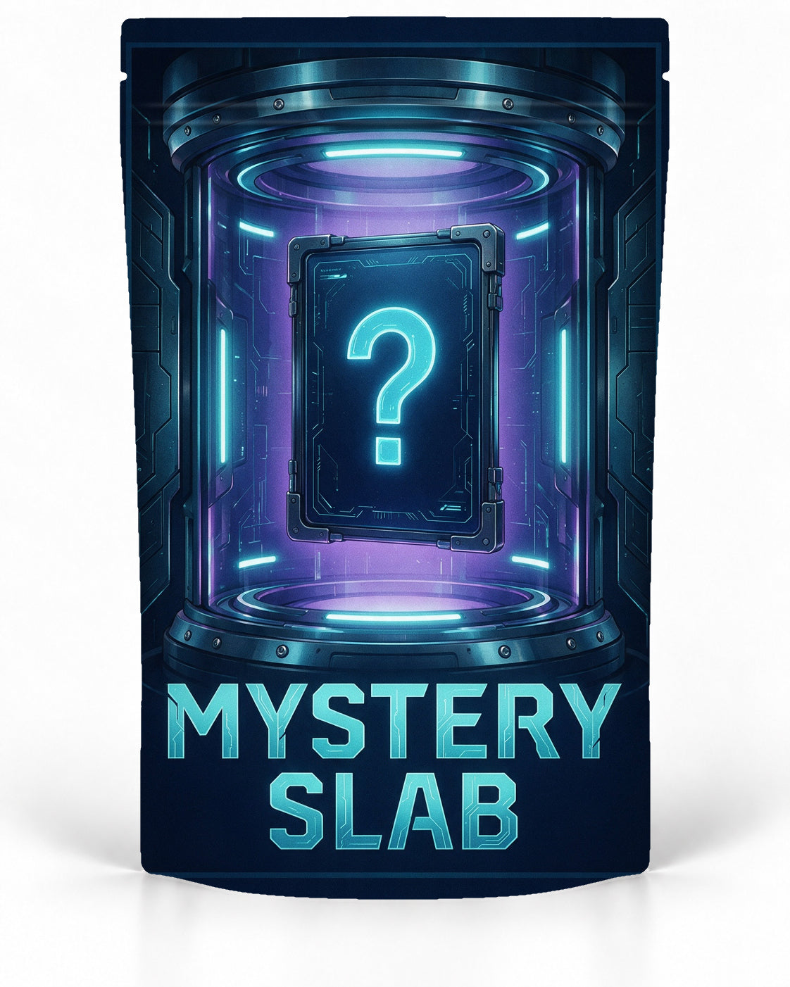 Neon Chamber – Direct-Printed mystery slab bag mockup by POP 1 Prints
