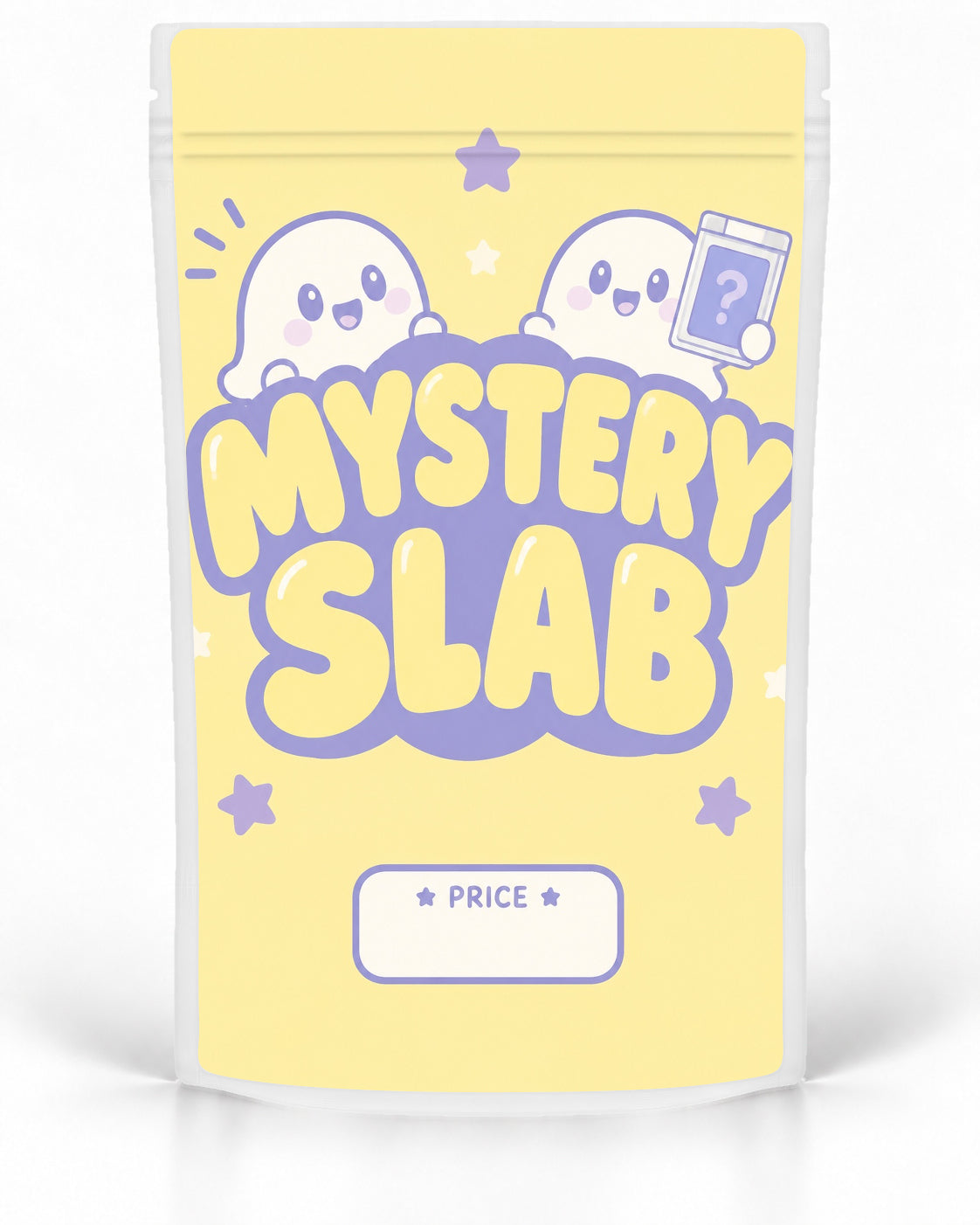 Pastel Ghost – Labelled mystery slab bag mockup by POP 1 Prints