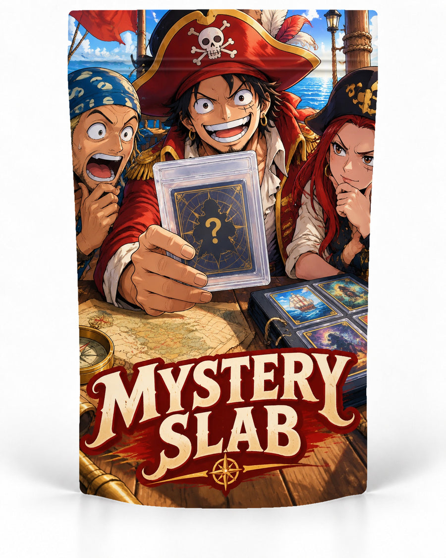 Pirate Crew direct-printed Mystery Slab bag for TCG graded-card packaging