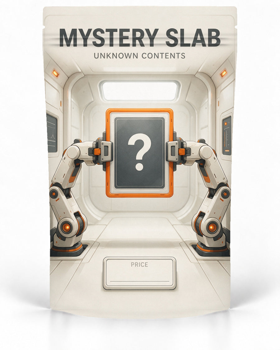 Robot Lab – Direct-Printed mystery slab bag mockup by POP 1 Prints