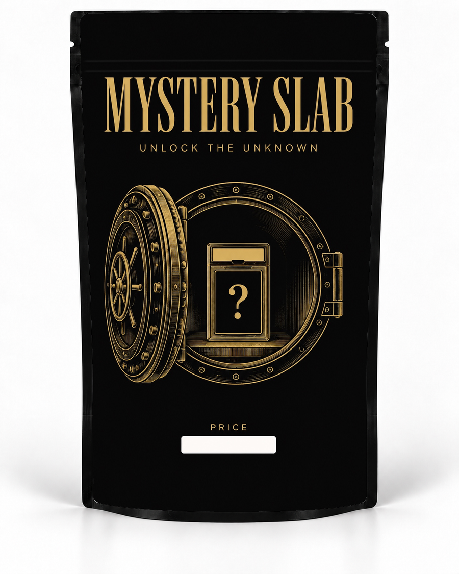 Gold Vault – Labelled mystery slab bag mockup by POP 1 Prints